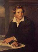 Franz Xaver Winterhalter Portrait of a Young Architect oil painting